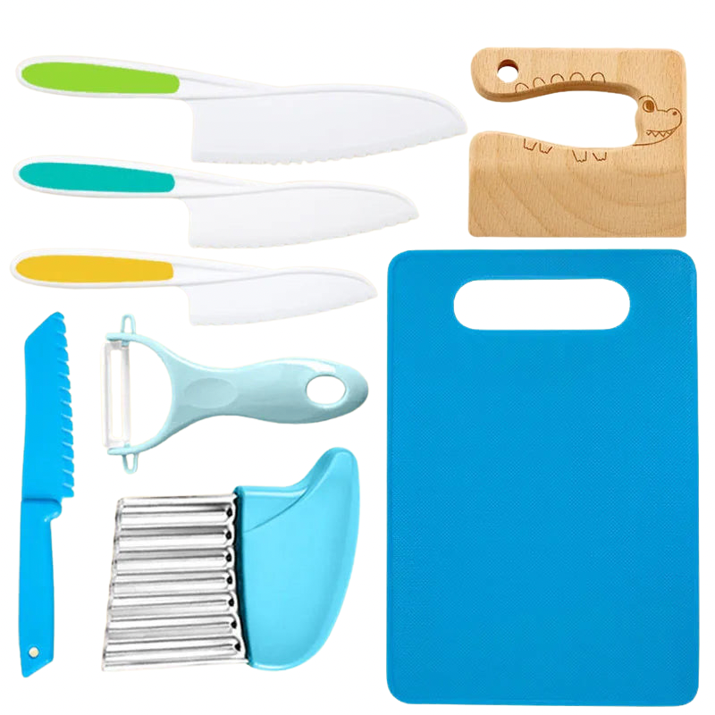 Kids Safe Kitchen Helper Cooking Set – Montessori Cooking Knives for Toddlers - Jordilair