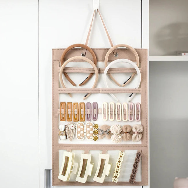 Kids Hair Accessories Organizer – Wall Hanging Storage for Clips, Headbands & Sunglasses