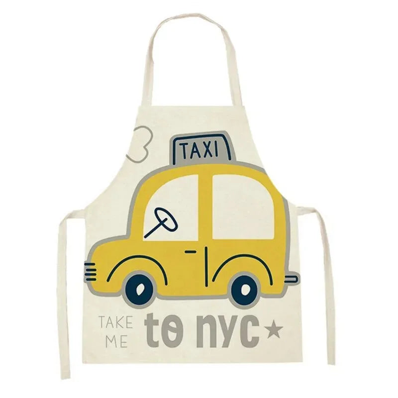 Kids Cotton-Linen Cooking Apron – Adjustable Toddler Chef Apron for Kitchen, Arts & Crafts - Jordilair