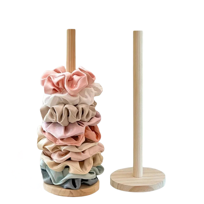 Kids Hair Band & Scrunchie Holder – Wooden Headband Storage Stand