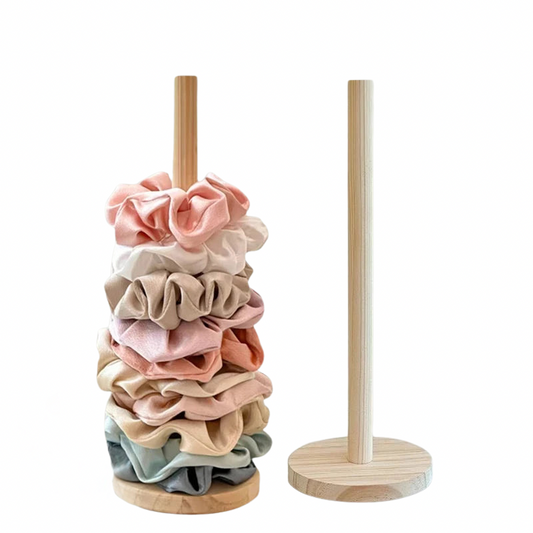 Kids Hair Band & Scrunchie Holder – Wooden Headband Storage Stand