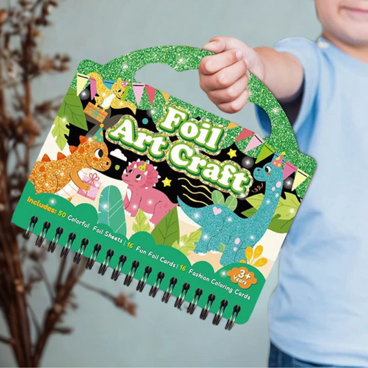 Kids Foil Art Craft Kit – Mess-Free Creative Fun for Ages 3+ - Jordilair