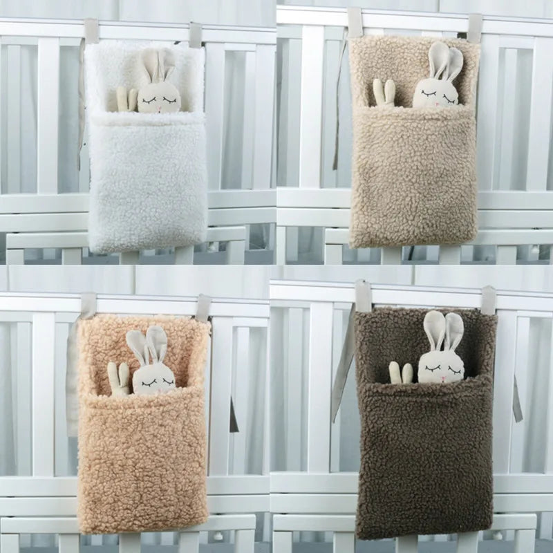 Hanging Bouclé Storage Pocket – Crib, Dresser & Wall Organizer - Jordilair