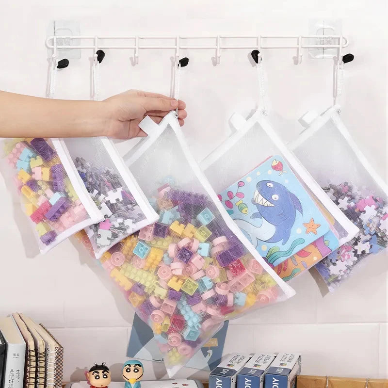 Toy Storage Bags for Kids – Puzzle, Craft & Small Toy Organizer (Nylon, Zip Closure) - Jordilair