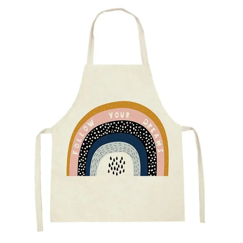 Kids Cotton-Linen Cooking Apron – Adjustable Toddler Chef Apron for Kitchen, Arts & Crafts - Jordilair