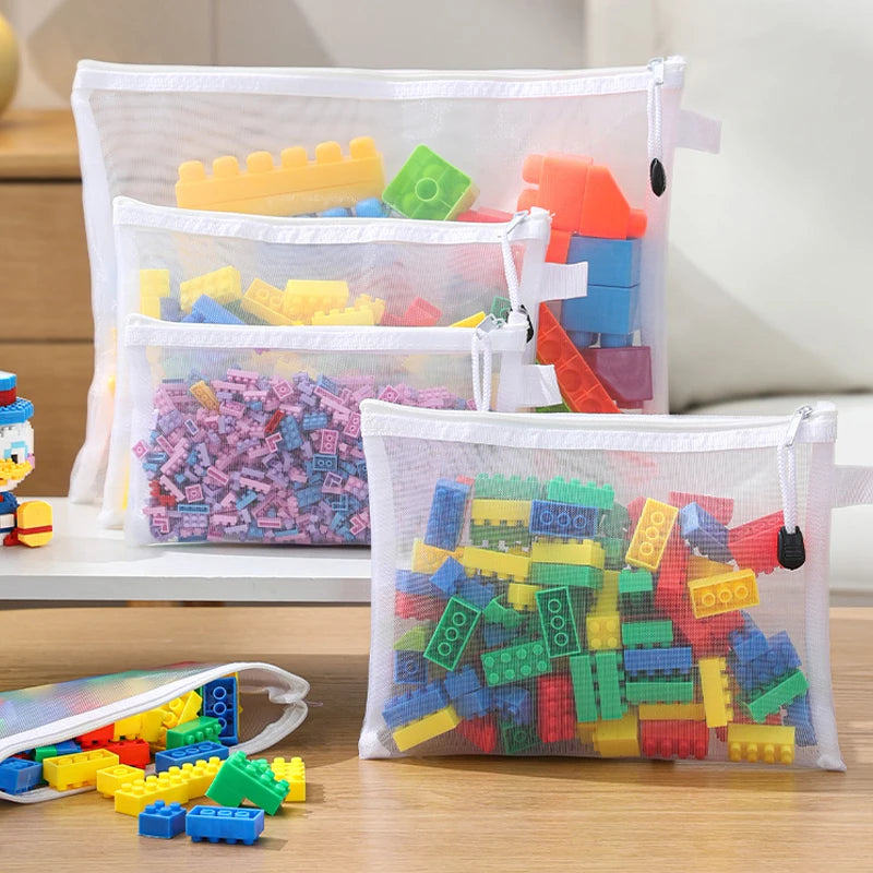 Toy Storage Bags for Kids – Puzzle, Craft & Small Toy Organizer (Nylon, Zip Closure) - Jordilair