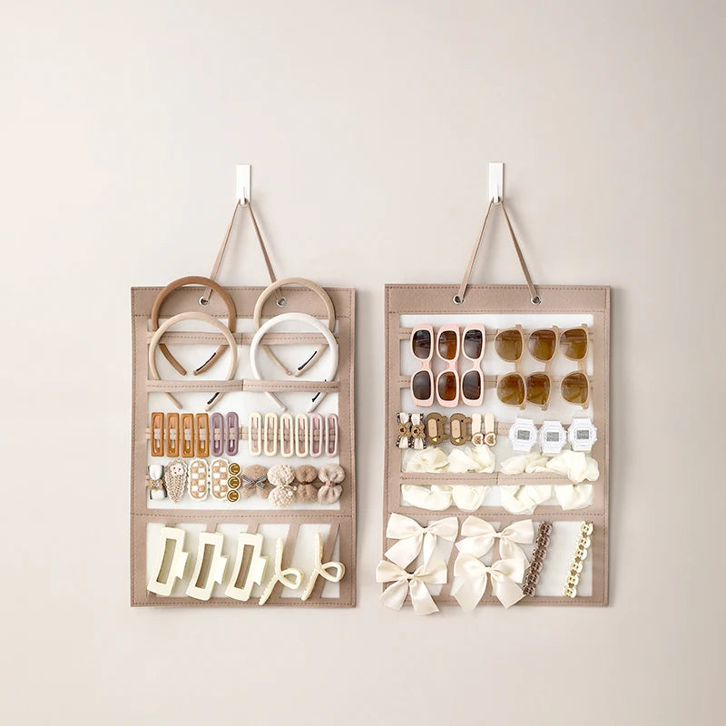 Kids Hair Accessories Organizer – Wall Hanging Storage for Clips, Headbands & Sunglasses