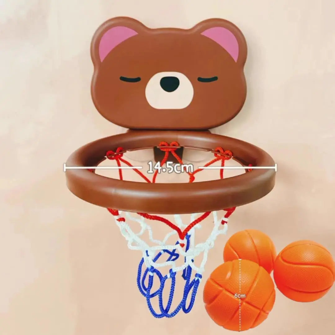 Bear bath toy basketball ring ball set