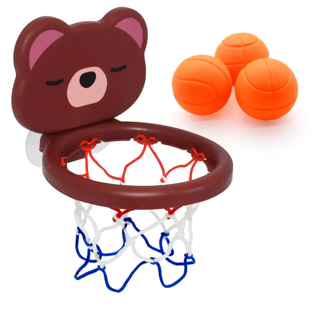 Bear bath toy basketball ring ball set