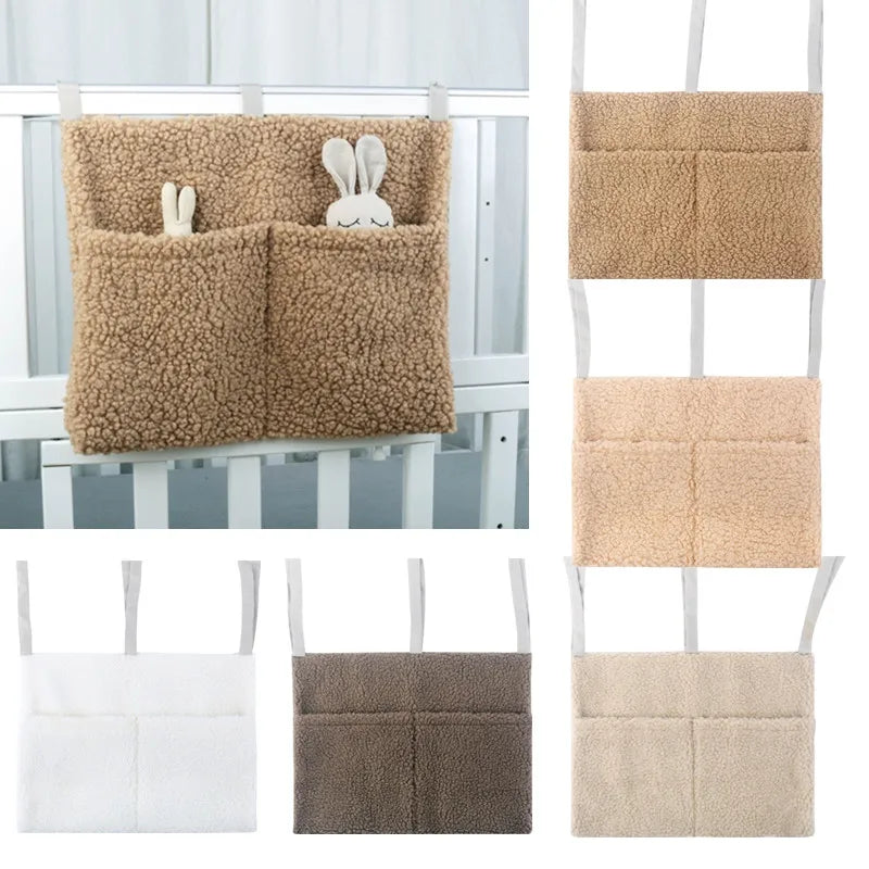 Hanging Bouclé Storage Pocket – Crib, Dresser & Wall Organizer - Jordilair