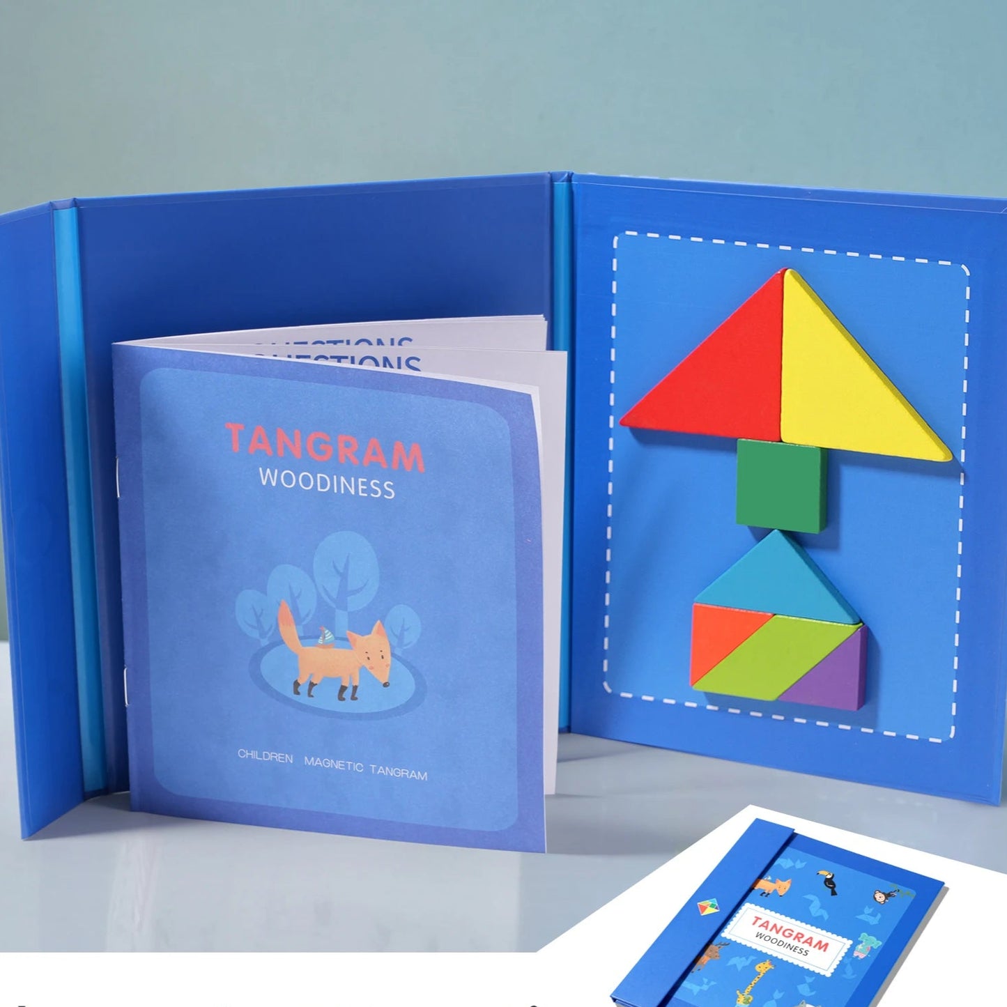 Magnetic Tangram Puzzle – Montessori Travel Game for Kids - Jordilair