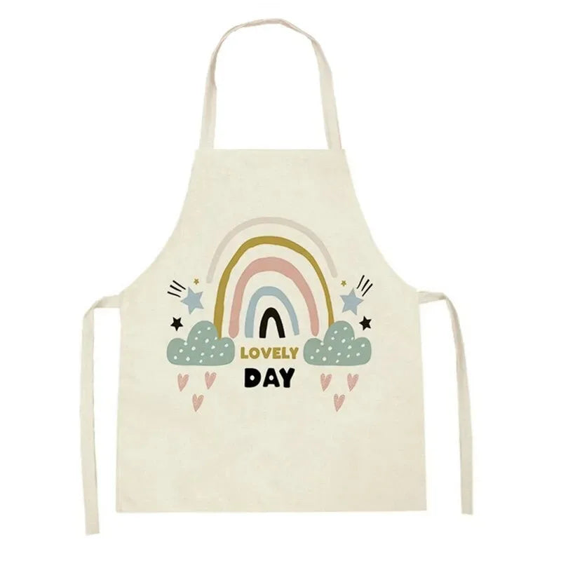 Kids Cotton-Linen Cooking Apron – Adjustable Toddler Chef Apron for Kitchen, Arts & Crafts - Jordilair