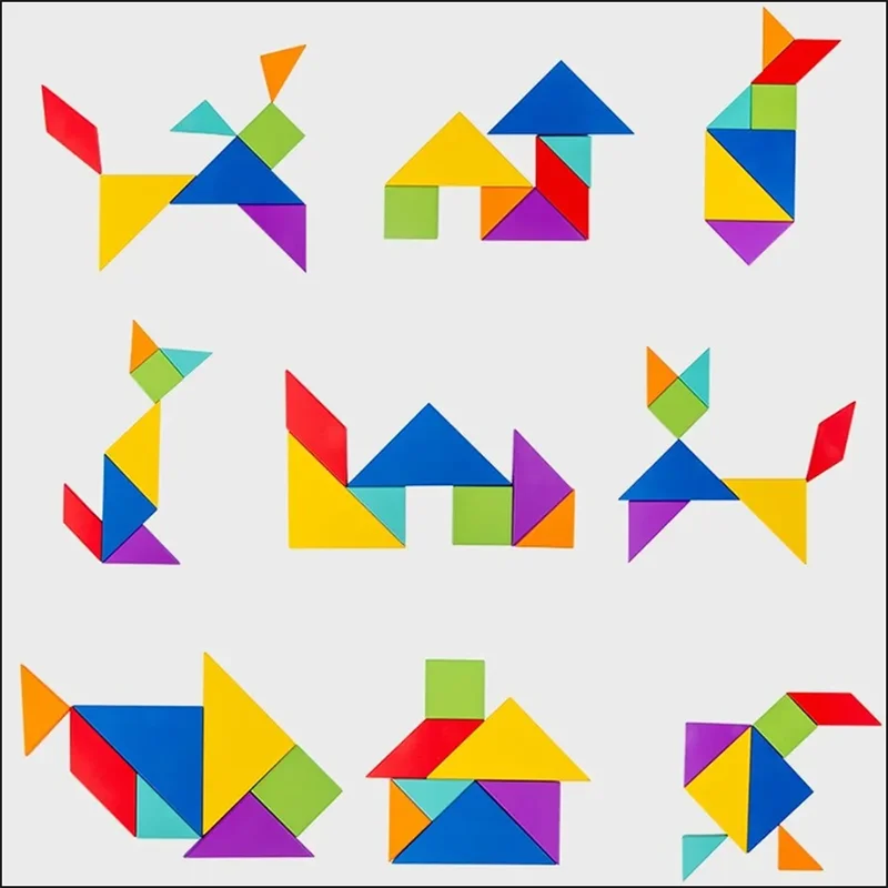 Magnetic Tangram Puzzle – Montessori Travel Game for Kids - Jordilair