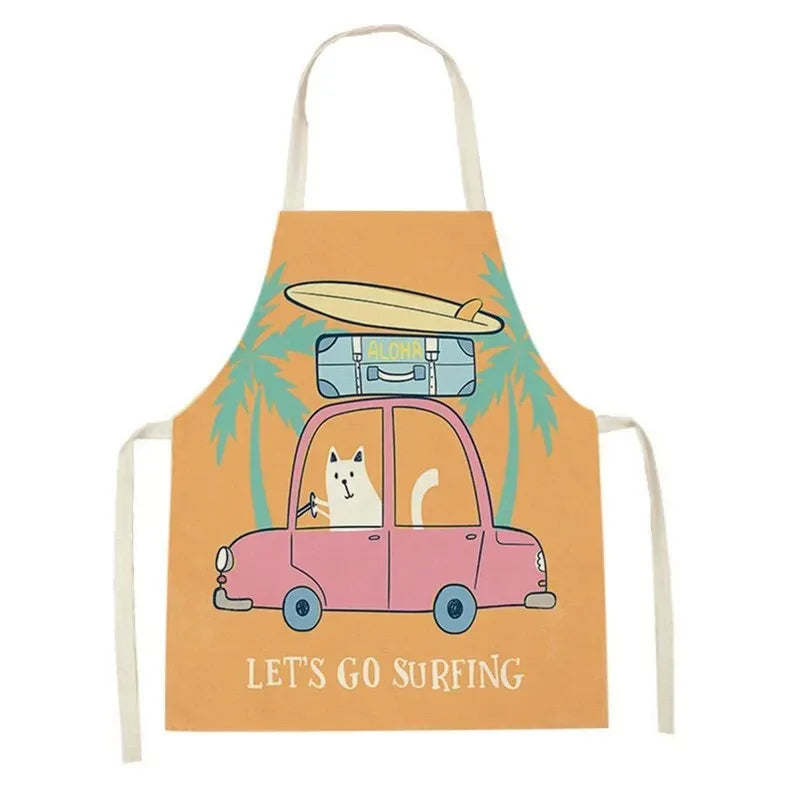 Kids Cotton-Linen Cooking Apron – Adjustable Toddler Chef Apron for Kitchen, Arts & Crafts - Jordilair