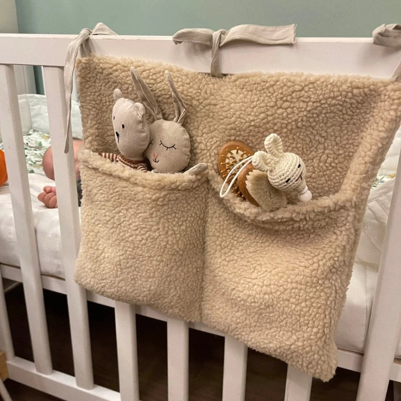 Hanging Bouclé Storage Pocket – Crib, Dresser & Wall Organizer - Jordilair