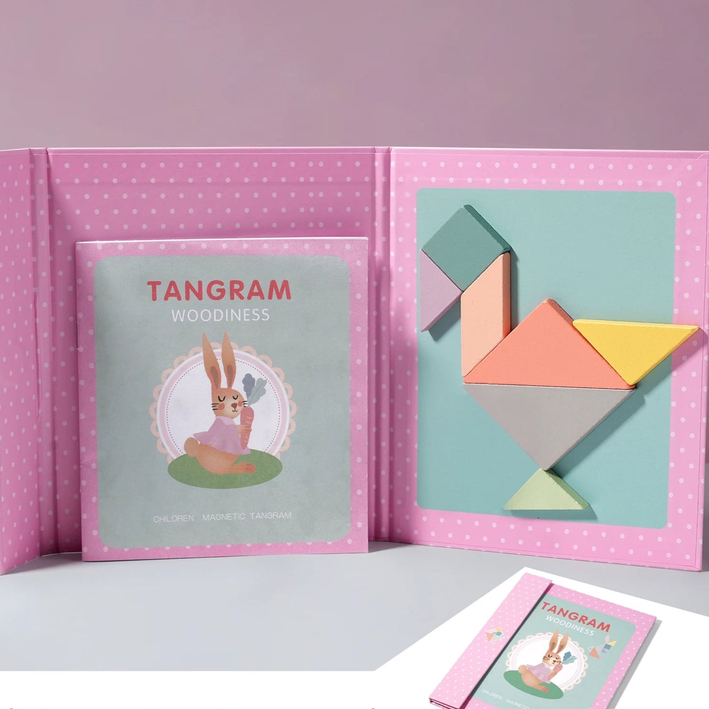 Magnetic Tangram Puzzle – Montessori Travel Game for Kids - Jordilair